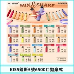 鎧斯KIS5一次性 6500口磁吸式 自由混搭拋棄式電子煙#18個口味#